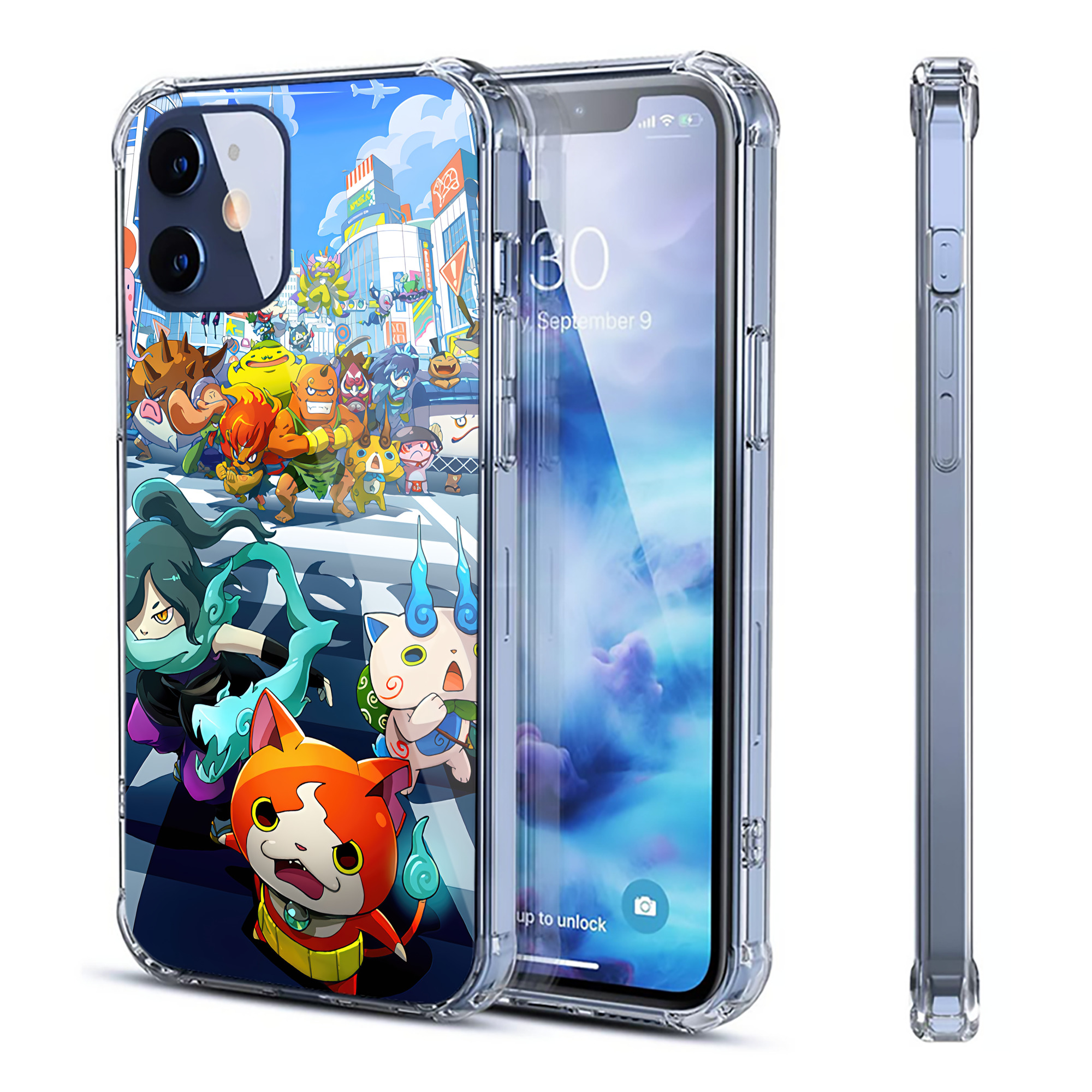 （画像用） 妖怪ウォッチ Yo-kai Watch 【iPhone 12シリーズ対応】透明スマホケース（クリアソフトケース）